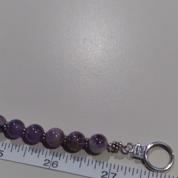 ❤️🎁 925 S/S Chevron Amethyst Graduated 28" Necklace Genuine & Beautiful! 😯 - Picture 14 of 15